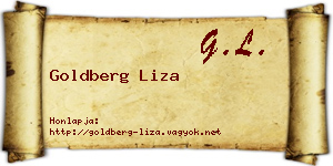 Goldberg Liza névjegykártya